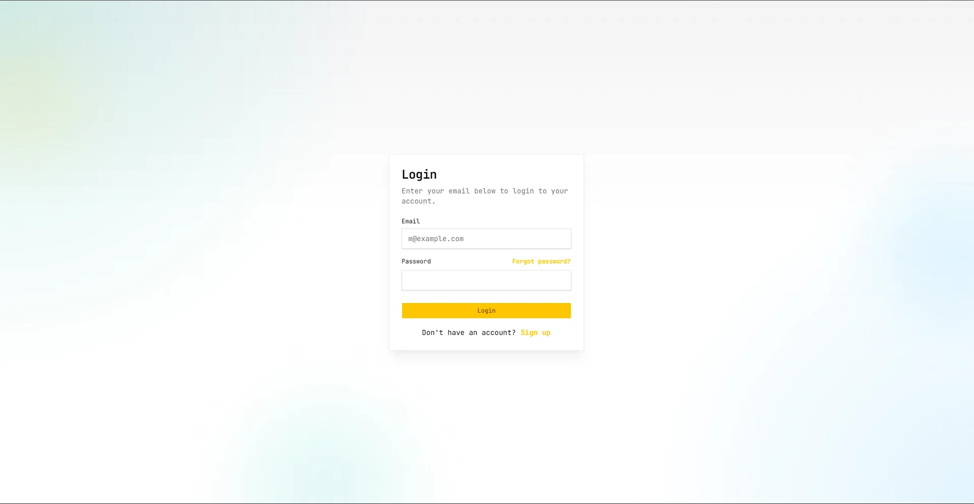 SecureVault login screen